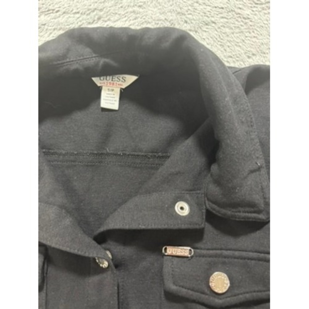 Guess Black Shirt Dress Womens S Button Front Stretch Collared Mini Dress - Picture 3 of 14